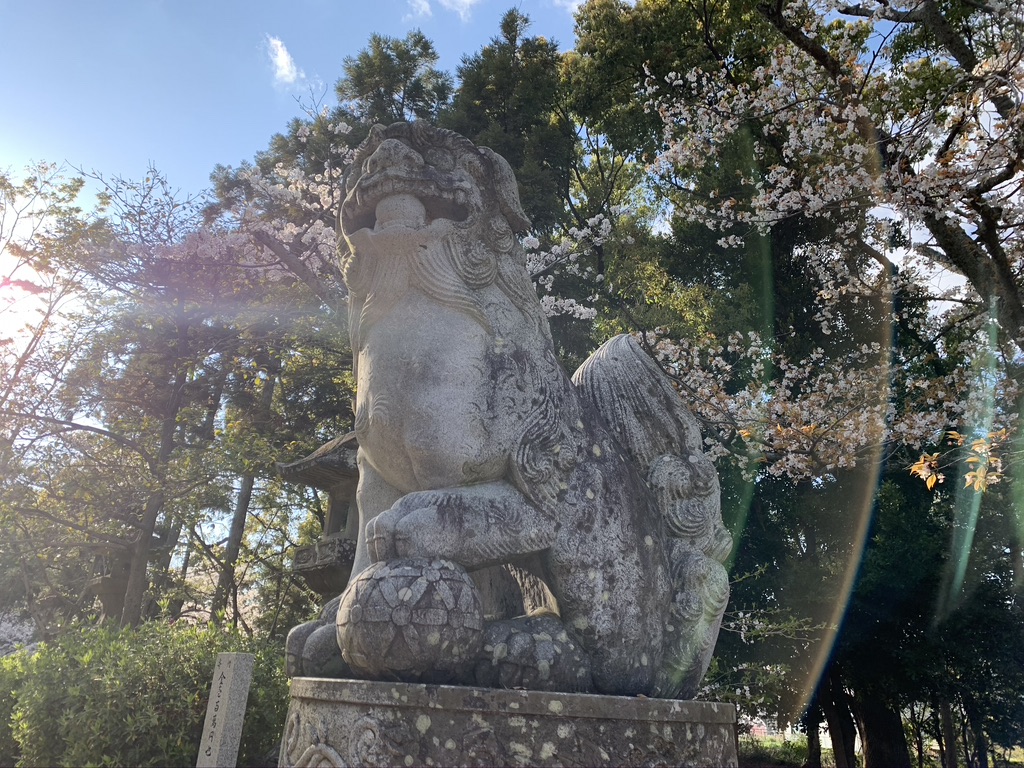 波太神社　一の鳥居　狛犬