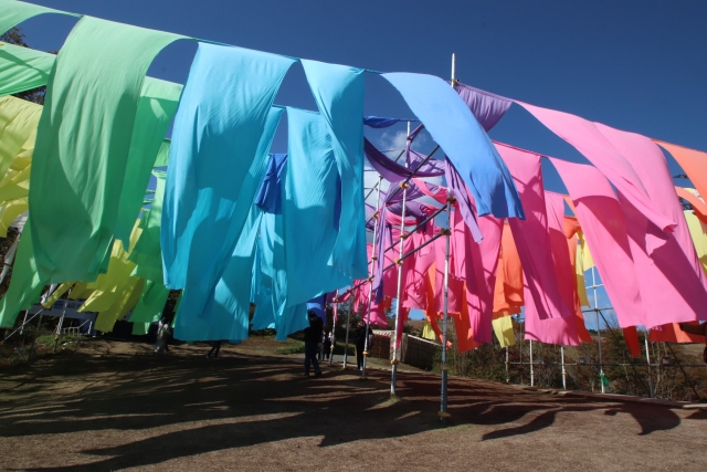 『びわこ箱館山』の「虹のカーテン」