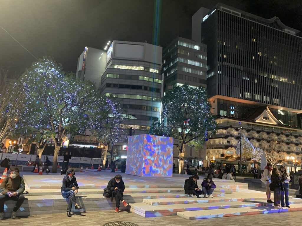 大阪・光の饗宴『なんば広場』（2023年）ランドマークレーザー・プロジェクションマッピング